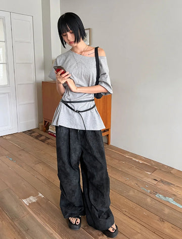 SMOKY WASH PARACHUTE PANTS